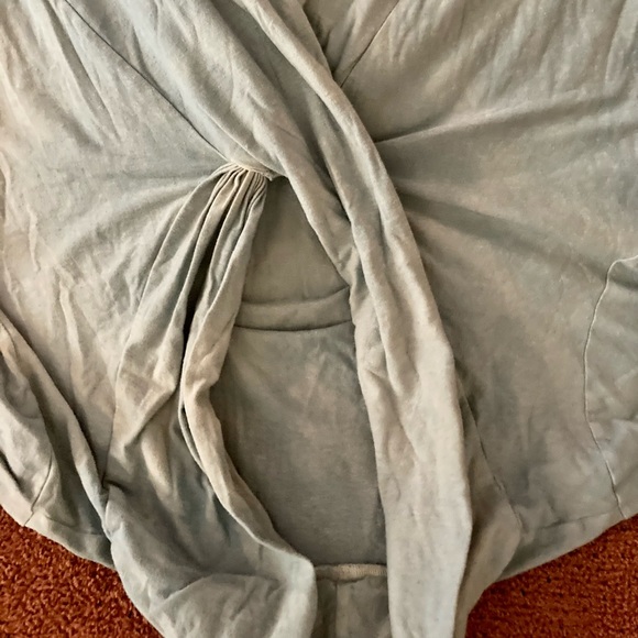 GAIA CONCEPTIONS SHAWL COLLAR ORIGAMI TUNIC ORGANIC COTTON HEMP KNIT XL SEAGLASS - Picture 8 of 15